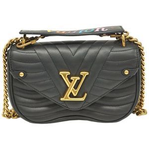 Louis Vuitton Smooth Calf New Wave Chain Bag PM Shoulder Black